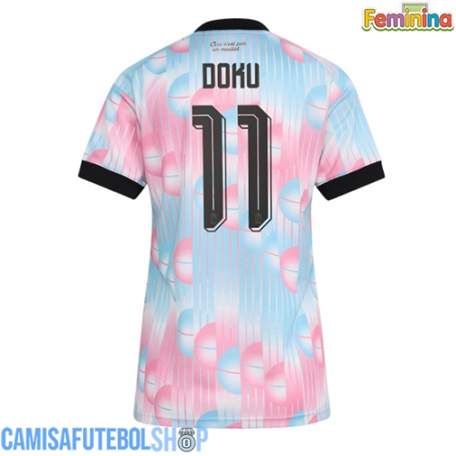 Camisa de time de futebol Bélgica Jeremy Doku #11 Replicas 2º Equipamento Feminina Mundo 2026 Manga Curta